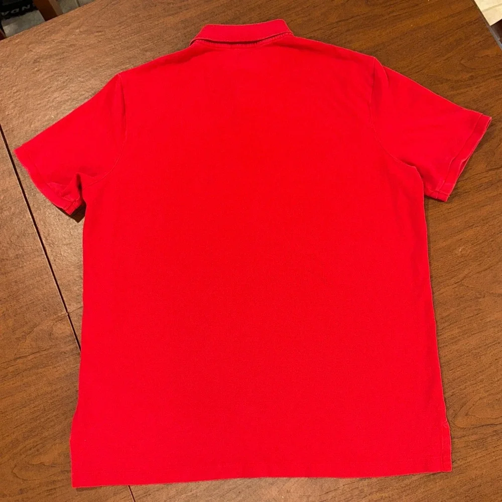 Polo Ralph Lauren Red Short Sleeve Cotton Mesh Pique Polo Shirt XL